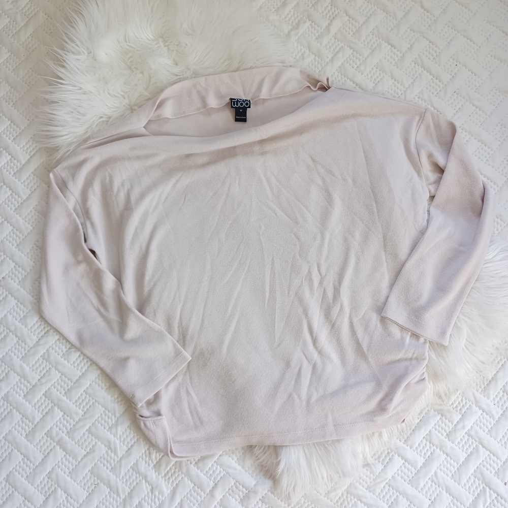 {Clara Sunwoo} Cream Scoopneck Top - Picture 1 of 5